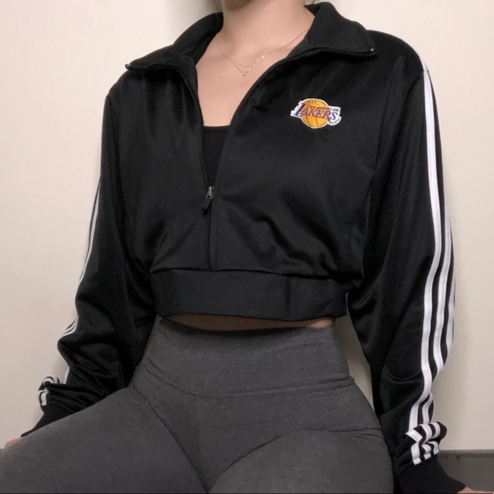 Adidas Los Angeles Lakers Cropped Jacket